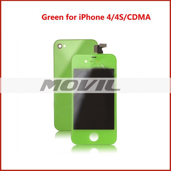 Replacement Colorful LCD Display with Touch Screen Digitizer For iPhone 4 4G 4S green